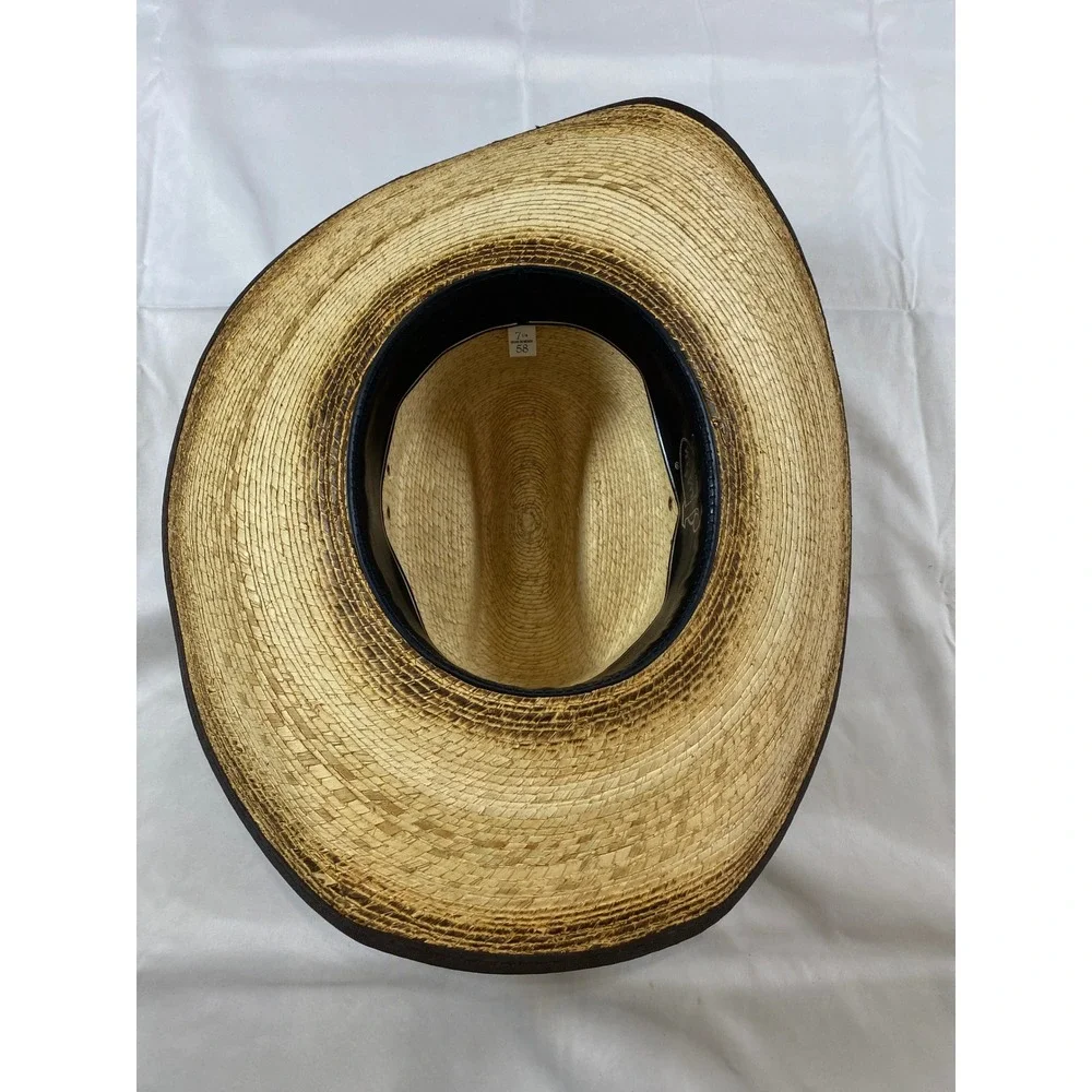 Justin‎ 20X Straw Cowboy Hat Natural Tan Western Wide Brim Made in Mexico 7 1/4